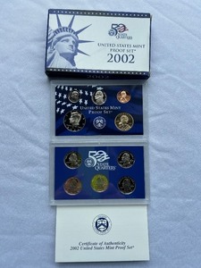 lot 10 image: 2002 U.S. Mint Proof Set - 10 Pc Set