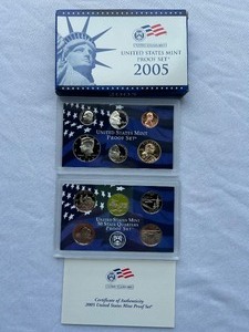 lot 14 image: 2005 U.S. Mint Proof Set - 10 pc Set