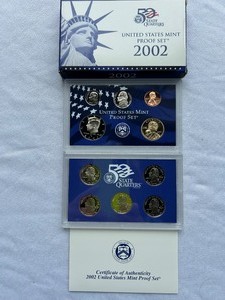 lot 20 image: 2002 U.S. Mint Proof Set - 10 pc Set