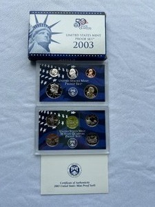 lot 21 image: 2003 U.S. Mint Proof Set - 10 pc Set