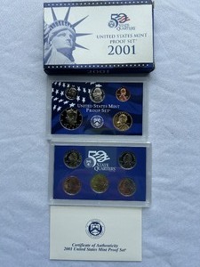 lot 22 image: 2001 U.S. Mint Proof Set - 10 pc Set