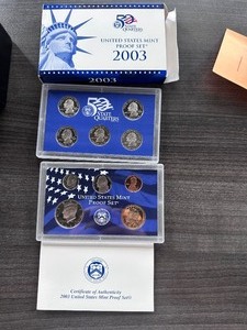 lot 11 image: 2003 United States Mint Proof Set - 10 pc Set