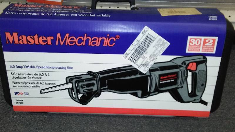 lot 188 image: Master Mechanic 6.5 Amp Reciprocating Saw.