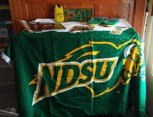 lot 9 image: NDSU Bison Football Memorabilia.