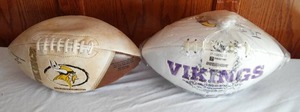 lot 10 image: Minnesota Signed (Is Jr. 84) Vikings NFL Footballs (2).