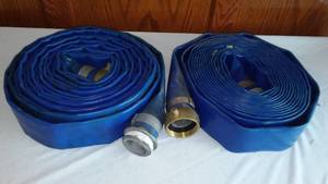 lot 77 image: 25 ft x 1  in. Blue Lay-Flat Discharge Hose (2)