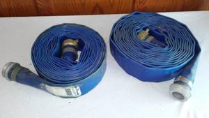 lot 79 image: 25 ft x 1  in. Blue Lay-Flat Discharge Hose (2)