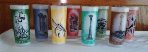 Vintage 1962 World's Fair Seattle Highball Glasses.