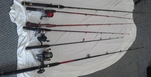 lot 151 image: Rods (6) And Reels (5).