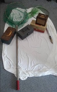 lot 155 image: Tackle Boxes (3), Nets (2), and Worm Holder.