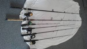 lot 158 image: Rods (6) And Reels (5).
