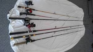 lot 159 image: Rods (6) And Reels (5).
