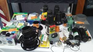 lot 173 image: Inground Sprinkler Antisiphon, Inline, Jar top Valves Sprinkler, Timer.