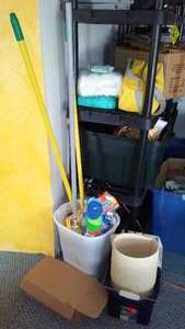 lot 200 image: Assorted Cleaning Supplies and Buckets. New and Open.