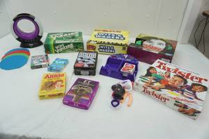 lot 8 image: Game Lot Twister Dance Rave, Word Yahtzee & more.