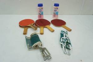 lot 27 image: Table Tennis Paddles and Nets