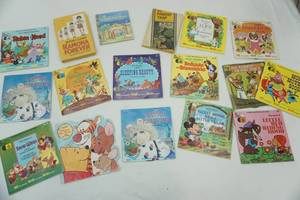 lot 61 image: Vintage Childrens Story Books with 45 records