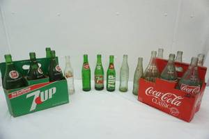 lot 106 image: Vintage Glass Pop Bottles