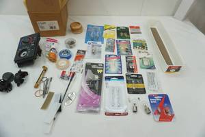 lot 111 image: Junk Drawer, Chevy HeatFan Part, and Light Bulbs (automotive & other)