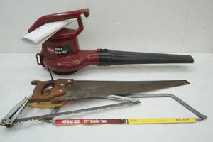 lot 112 image: Toro BlowerVac & 3 Saws