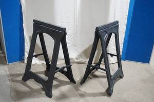 lot 132 image: Poly Folding Sawhorses (2ct set)