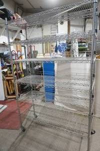 lot 135 image: NSF Utility Shelf on Wheels