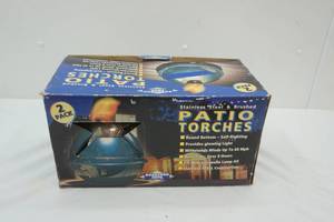 lot 148 image: Stainless Steel Citronella Patio Torches (2ct Set)