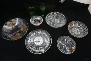 lot 166 image: Crystal & Glass Serving Trays & Bowls
