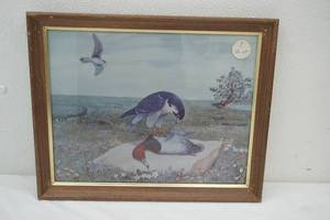 lot 175 image: Framed Wildlife Print. Strubbe