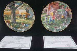 lot 183 image: Charles Freitag Life on the Farm Series Collector Plates (2ct)