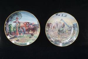 lot 186 image: Mort Kunstler Farmland Memories Series Collectible Plates (2ct)