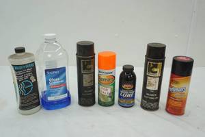 lot 209 image: glass cleaner, spray paint, cutting oil, wash and guard