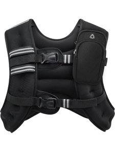 lot 110 image: Brand New Zelus 20lb Weighted Vest with Reflective Stripe for Workout, Strength Training and Fitness