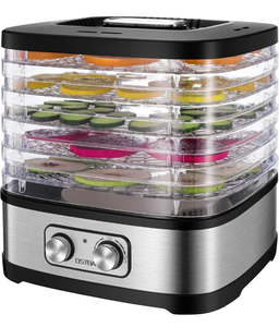 lot 121 image: Brand New Ostba Food Dehydrator  for Food, Jerky, Fruits, Herbs, Veggies, Temperature Control, 5 Trays.