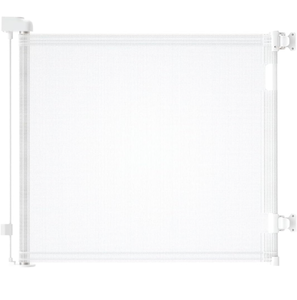lot 132 image: Brand New Dearlomum Retractable Baby Gate 33 Tall to 55 Wide White