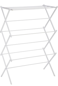 lot 153 image: Brand New Amazon Basics Foldable Portable Laundry Rack for Clothes White