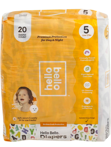 lot 165 image: Brand New Hello Bello Size 5 Diapers 120 Count