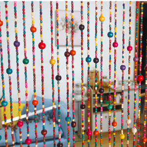 lot 166 image: Brand New Urmforweilin 38 Strand Beded colorful Boho Door Beads Curtain 36x79 $48.99 Retail