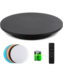 lot 171 image: Brand New Flyrivergo Photography Turntable 16 220lb Limit Powered USB Power Supply Motorized Rotating Display $119.99 Retail
