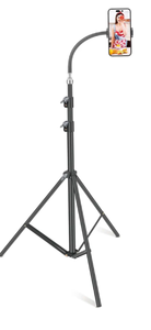 lot 202 image: Brand New Haitent Phone Floor Tripod Stand 7.2 Retractable and Adjustable Goodneck Cell Phone Tripod Stand For iPhone $39.99 Retail