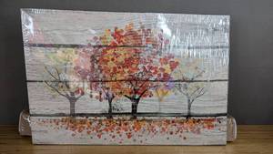 lot 201 image: New Autumn Tree Canvas Wall Decor 24x16