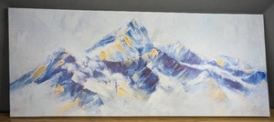 lot 223 image: New Blue Mountain Canvas Painting 47x19.5