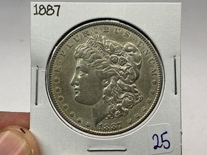 lot 25 image: 1887 Morgan Silver Dollar