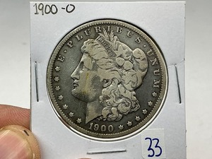 lot 33 image: 1900-O Morgan Silver Dollar