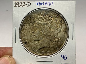 lot 40 image: 1922-D Peace Silver Dollar