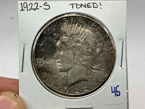 lot 45 image: 1922-S Peace Silver Dollar