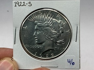 lot 46 image: 1922-S Peace Silver Dollar