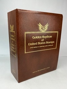 lot 60 image: 75pc Collection of 1st Day Issue 24k Gold Plated Stamps