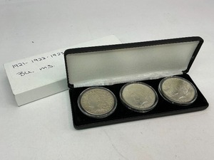 lot 62 image: 3pc Silver Dollar Run 1921-1923