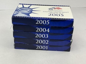 lot 84 image: 5x Run of Proof Sets from 2001-2005